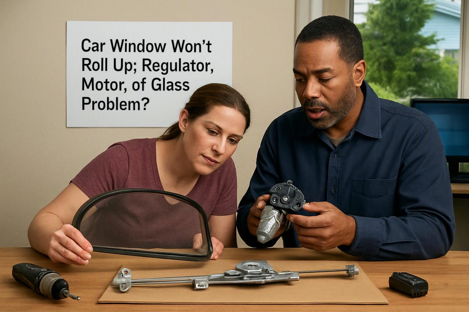 Car Window Won’t Roll Up: Regulator, Motor, or Glass Problem?