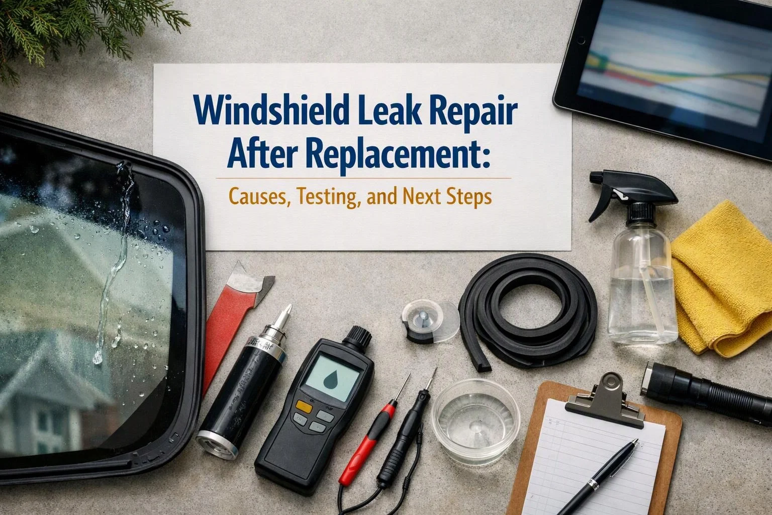 Windshield Leak Repair After Replacement: Causes, Testing, and Next Steps