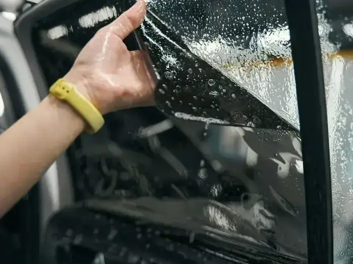 rock chip repair on car windshield near Shoreline Community College parking lot